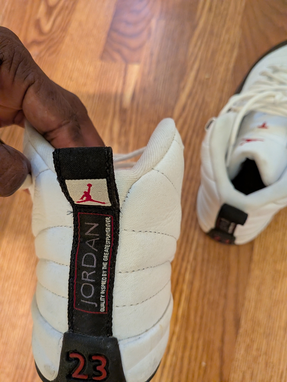 Jordan Men’s White & Black Retro 23 Slip-On Sneakers